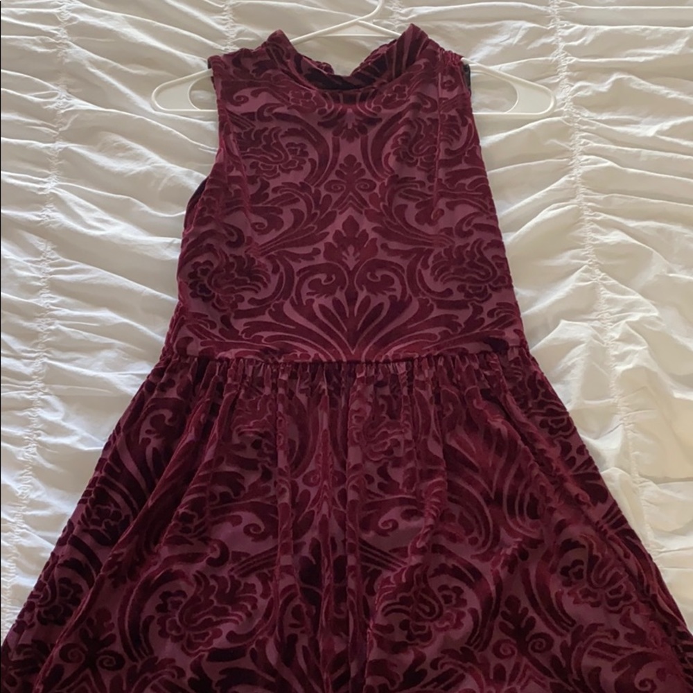 Maroon Velvet Dress from AQUA!